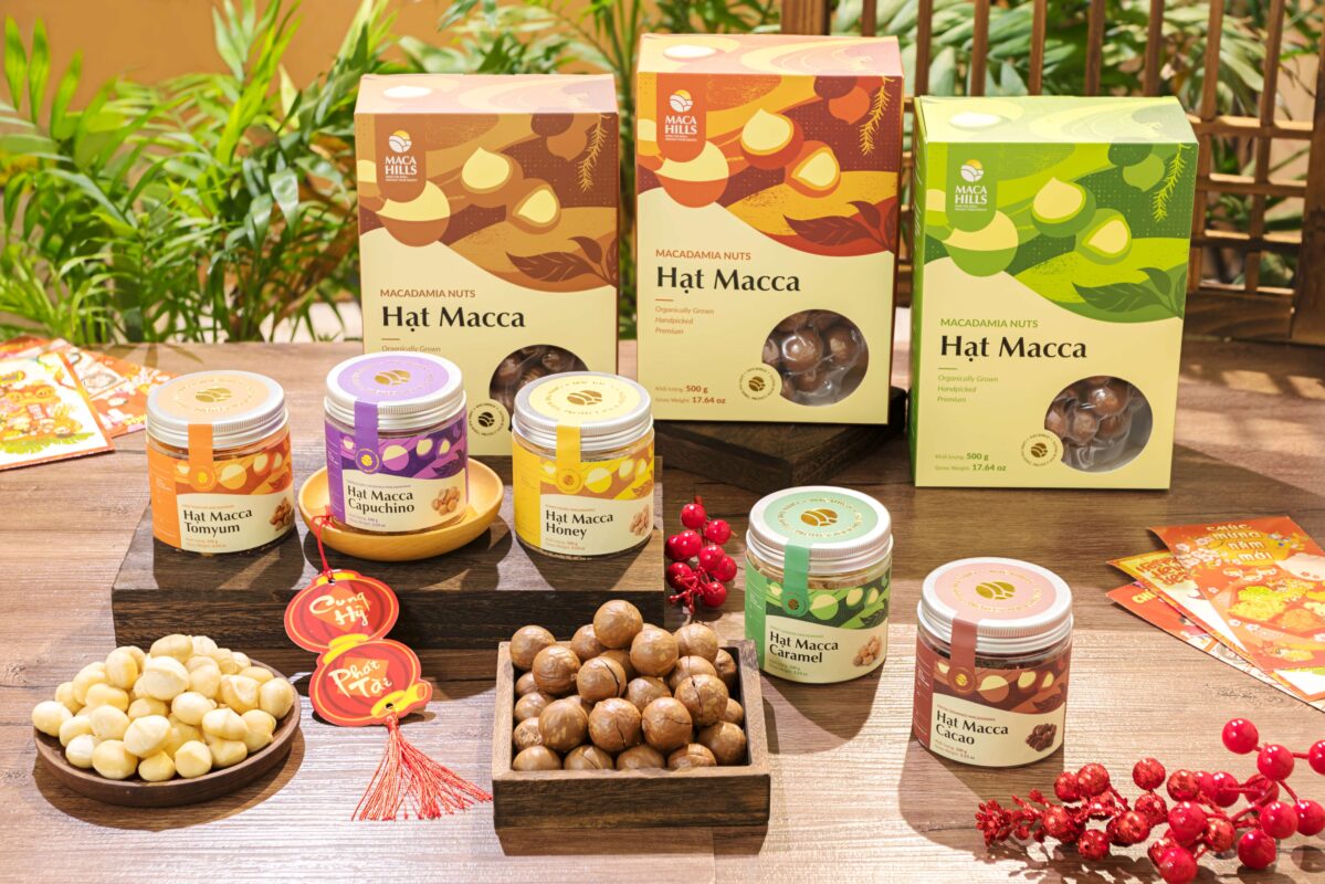quà tặng tết hạt macca