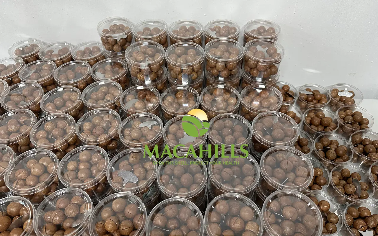 Nhận Đóng Gói Hạt Macca Làm Quà Tết 2027 – Maca Hills Lâm Đồng 5 gia cong hat macca 200gr