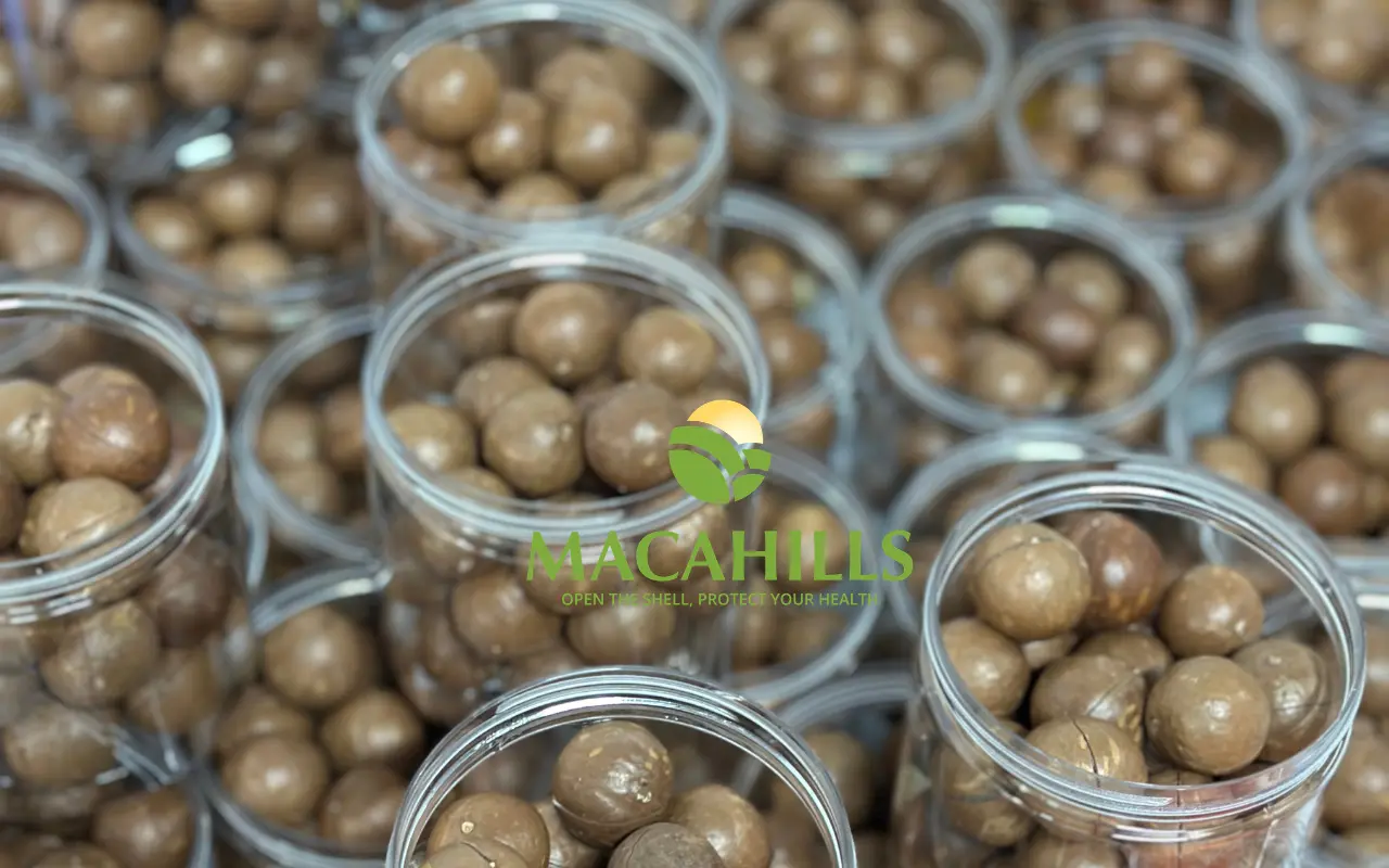 đóng gói hạt macca nhãn riêng, quy cách 200gr