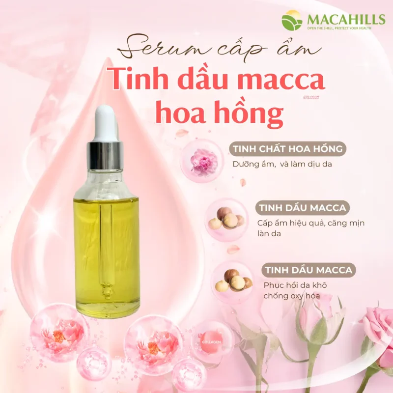 Serum Tinh Dầu Macca Hoa Hồng 1 tinh dau macca hoa hong
